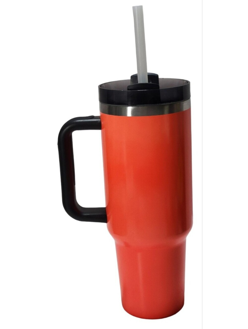 Stanley Quencher H2.0 FlowState Stainless Tumbler with Lid Neon Orange 40oz - Picture 3 of 8